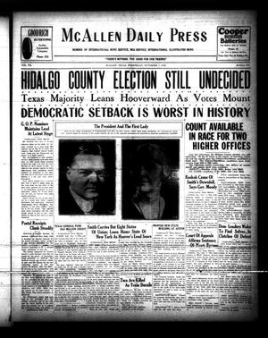 McAllen Daily Press (McAllen, Tex.), Vol. 7, No. 276, Ed. 1 Wednesday, November 7, 1928