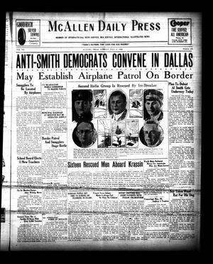 McAllen Daily Press (McAllen, Tex.), Vol. 7, No. 180, Ed. 1 Tuesday, July 17, 1928