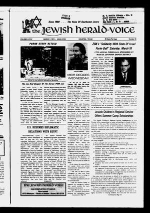 The Jewish Herald-Voice (Houston, Tex.), Vol. 69, No. 49, Ed. 1 Thursday, March 7, 1974
