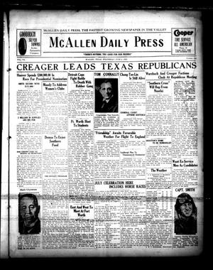 McAllen Daily Press (McAllen, Tex.), Vol. 7, No. 145, Ed. 1 Wednesday, June 6, 1928
