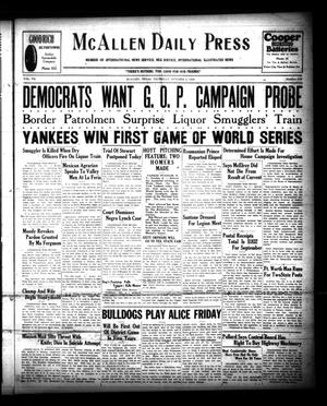 McAllen Daily Press (McAllen, Tex.), Vol. 7, No. 246, Ed. 1 Thursday, October 4, 1928