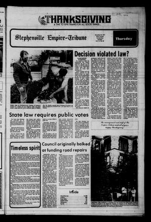 Primary view of object titled 'Stephenville Empire-Tribune (Stephenville, Tex.), Vol. 111, No. 85, Ed. 1 Thursday, November 22, 1979'.