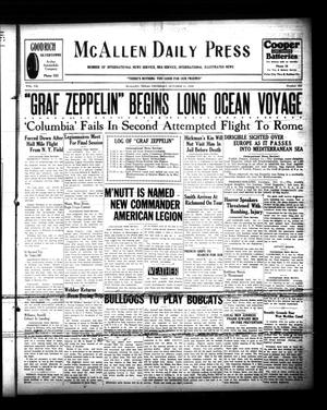 McAllen Daily Press (McAllen, Tex.), Vol. 7, No. 253, Ed. 1 Thursday, October 11, 1928
