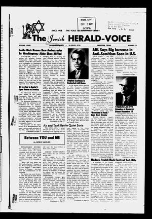 The Jewish Herald-Voice (Houston, Tex.), Vol. 68, No. 35, Ed. 1 Thursday, November 30, 1972