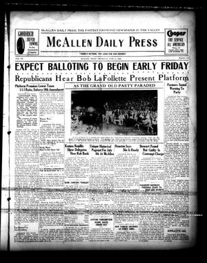 McAllen Daily Press (McAllen, Tex.), Vol. 7, No. 152, Ed. 1 Thursday, June 14, 1928