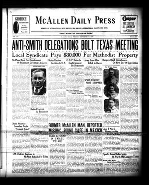 McAllen Daily Press (McAllen, Tex.), Vol. 7, No. 226, Ed. 1 Tuesday, September 11, 1928