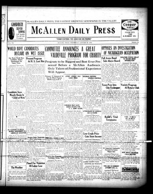 Primary view of object titled 'McAllen Daily Press (McAllen, Tex.), Vol. 7, No. 32, Ed. 1 Wednesday, January 25, 1928'.