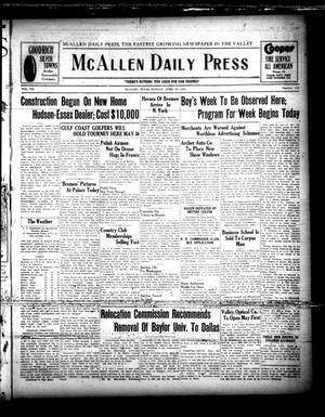 Primary view of object titled 'McAllen Daily Press (McAllen, Tex.), Vol. 7, No. 112, Ed. 1 Sunday, April 29, 1928'.
