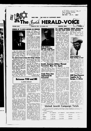 Primary view of object titled 'The Jewish Herald-Voice (Houston, Tex.), Vol. 68, No. 52, Ed. 1 Thursday, March 22, 1973'.
