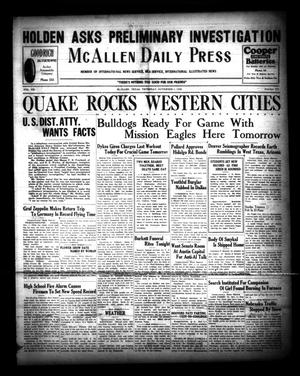 McAllen Daily Press (McAllen, Tex.), Vol. 7, No. 271, Ed. 1 Thursday, November 1, 1928