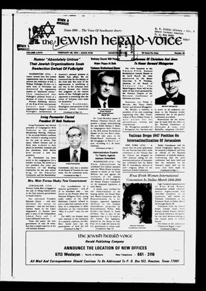 The Jewish Herald-Voice (Houston, Tex.), Vol. 69, No. 48, Ed. 1 Thursday, February 28, 1974