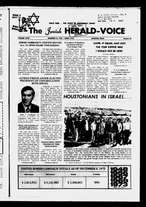 The Jewish Herald-Voice (Houston, Tex.), Vol. 69, No. 37, Ed. 1 Thursday, December 13, 1973