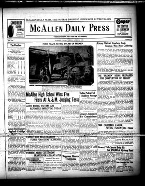 McAllen Daily Press (McAllen, Tex.), Vol. 7, No. 108, Ed. 1 Tuesday, April 24, 1928