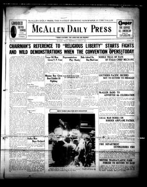 McAllen Daily Press (McAllen, Tex.), Vol. 7, No. 163, Ed. 1 Wednesday, June 27, 1928
