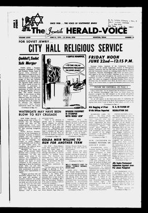 The Jewish Herald-Voice (Houston, Tex.), Vol. 69, No. 12, Ed. 1 Thursday, June 21, 1973