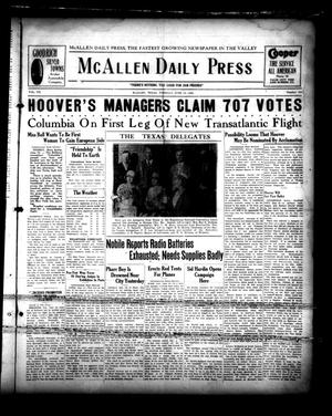 McAllen Daily Press (McAllen, Tex.), Vol. 7, No. 150, Ed. 1 Tuesday, June 12, 1928
