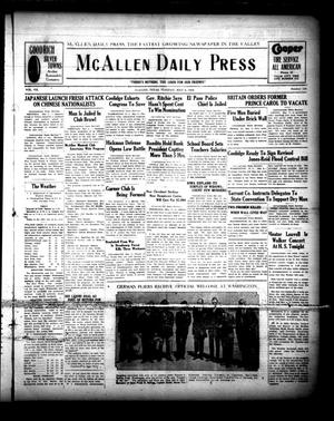 McAllen Daily Press (McAllen, Tex.), Vol. 7, No. 120, Ed. 1 Tuesday, May 8, 1928