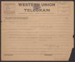 Primary view of [Telegram from Simmons College to Officer Simmons, December 31, 1918]
