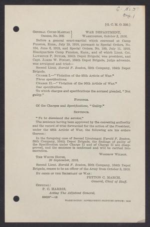Primary view of object titled '[U.S. War Department General Court-Martial Orders 209]'.