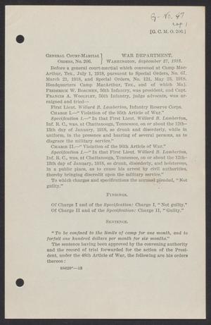 Primary view of [U.S. War Department General Court-Martial Orders 206]