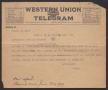Letter: [Telegram from H. LaF. Applewhite to L. R. Hare, January 18, 1919]
