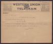 Letter: [Telegram from Ireland to L. R. Hare, December 30, 1918]