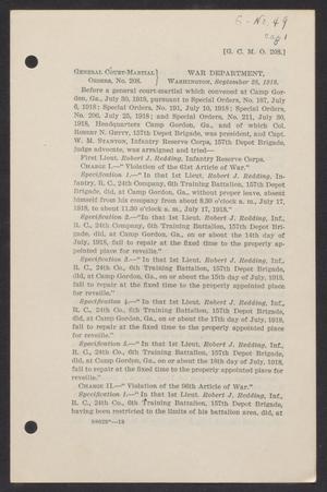 [U.S. War Department General Court-Martial Orders 208]