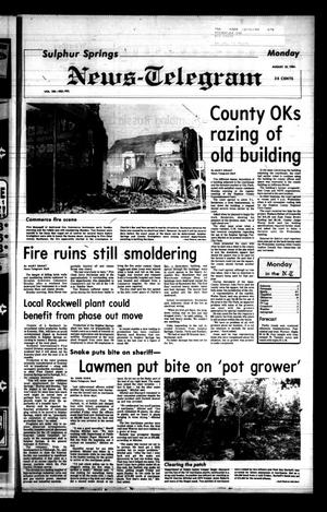 Sulphur Springs News-Telegram (Sulphur Springs, Tex.), Vol. 106, No. 192, Ed. 1 Monday, August 13, 1984