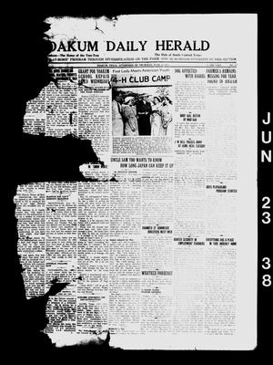Yoakum Daily Herald (Yoakum, Tex.), Vol. [42], No. 70, Ed. 1 Thursday, June 23, 1938