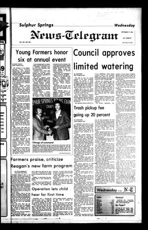 Sulphur Springs News-Telegram (Sulphur Springs, Tex.), Vol. 106, No. 223, Ed. 1 Wednesday, September 19, 1984