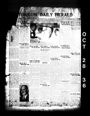Yoakum Daily Herald (Yoakum, Tex.), Vol. 40, No. 177, Ed. 1 Wednesday, October 28, 1936