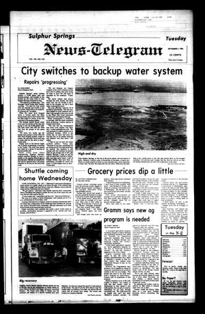 Sulphur Springs News-Telegram (Sulphur Springs, Tex.), Vol. 106, No. 210, Ed. 1 Tuesday, September 4, 1984