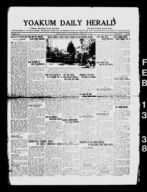 Yoakum Daily Herald (Yoakum, Tex.), Vol. 41, No. 266, Ed. 1 Sunday, February 13, 1938