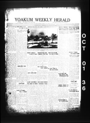 Primary view of object titled 'Yoakum Weekly Herald (Yoakum, Tex.), Vol. 40, No. 27, Ed. 1 Thursday, October 1, 1936'.