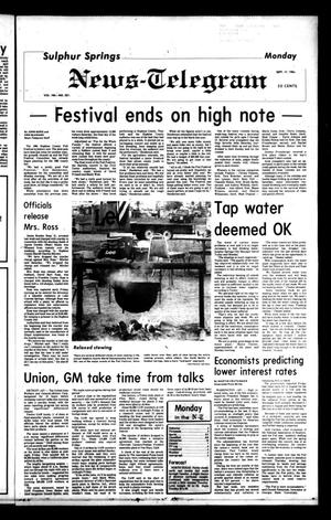 Sulphur Springs News-Telegram (Sulphur Springs, Tex.), Vol. 106, No. 221, Ed. 1 Monday, September 17, 1984