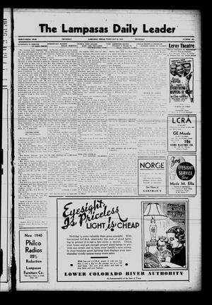The Lampasas Daily Leader (Lampasas, Tex.), Vol. 36, No. 301, Ed. 1 Thursday, February 22, 1940