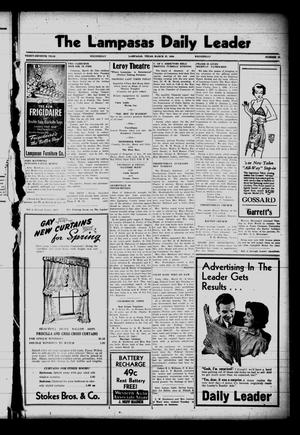 Primary view of object titled 'The Lampasas Daily Leader (Lampasas, Tex.), Vol. 37, No. 18, Ed. 1 Wednesday, March 27, 1940'.