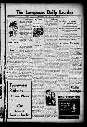 Primary view of object titled 'The Lampasas Daily Leader (Lampasas, Tex.), Vol. 37, No. 11, Ed. 1 Tuesday, March 19, 1940'.