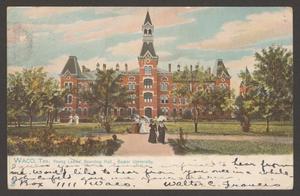 [Postcard of Young Ladies Boarding Hall at Baylor University]