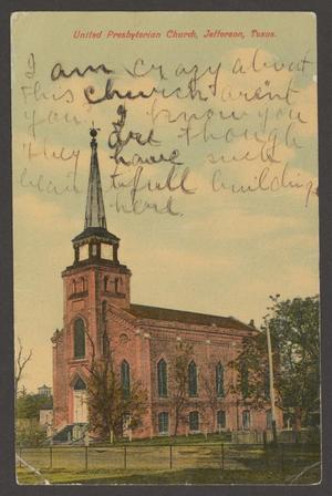 [Postcard of the United Presbyterian Church in Jefferson, Texas]
