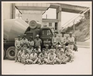 [Photograph of a Clark Concrete Co. Transit Mix Truck and Employees]