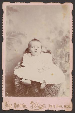 [Photograph of a Small Unknown Baby in Light Clothing]