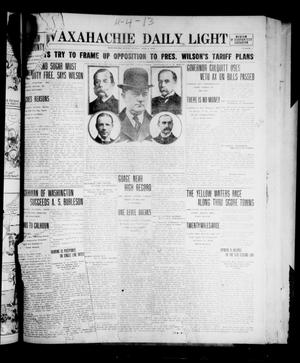 Primary view of object titled 'Waxahachie Daily Light (Waxahachie, Tex.), Vol. [21], No. 2, Ed. 1 Sunday, April 6, 1913'.