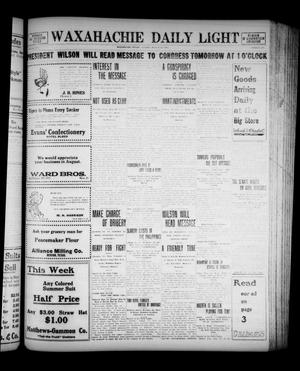 Primary view of object titled 'Waxahachie Daily Light (Waxahachie, Tex.), Vol. 21, No. 131, Ed. 1 Monday, August 25, 1913'.