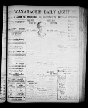 Primary view of object titled 'Waxahachie Daily Light (Waxahachie, Tex.), Vol. 21, No. [129], Ed. 1 Friday, August 22, 1913'.