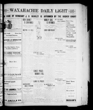 Primary view of object titled 'Waxahachie Daily Light (Waxahachie, Tex.), Vol. 20, No. 296, Ed. 1 Wednesday, March 5, 1913'.