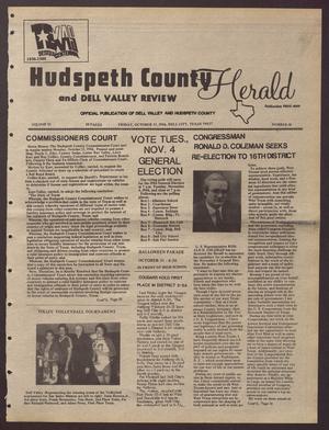 Hudspeth County Herald and Dell Valley Review (Dell City, Tex.), Vol. 30, No. 10, Ed. 1 Friday, October 31, 1986