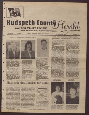 Primary view of object titled 'Hudspeth County Herald and Dell Valley Review (Dell City, Tex.), Vol. 30, No. 14, Ed. 1 Friday, November 28, 1986'.
