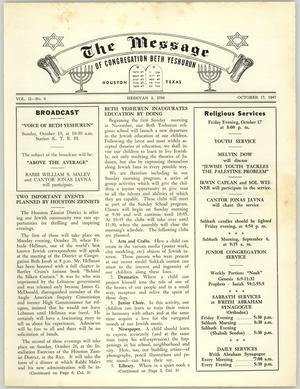 The Message, Volume 2, Number 5, October 1947