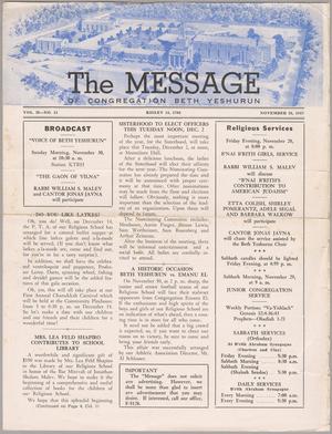 The Message, Volume 2, Number 11, November 1947
